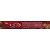 Nestle Scorched Almonds are roasted almonds coated in rich milk chocolate, offering a crunchy and indulgent treat.