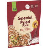 Woolworths Special Fried Rice pack, featuring a tasty blend of rice, veggies, and seasonings for quick meals.