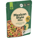 Woolworths Mexican Style Rice pack, 250g, flavorful and colorful rice for quick Mexican-inspired meals.