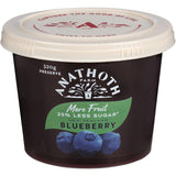 Anathoth Farm Blueberry Jam with 25% less sugar, perfect for toast and yogurt, made in New Zealand with ripe blueberries.