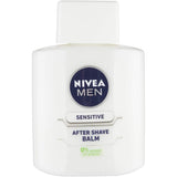 Nivea For Men Aftershave Extra Soothing Balm in a sleek bottle, designed for sensitive skin with soothing ingredients and hydration.