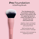 MCoBeauty Brush Pro Foundation & Buffing with soft, vegan bristles for flawless, streak-free makeup application.