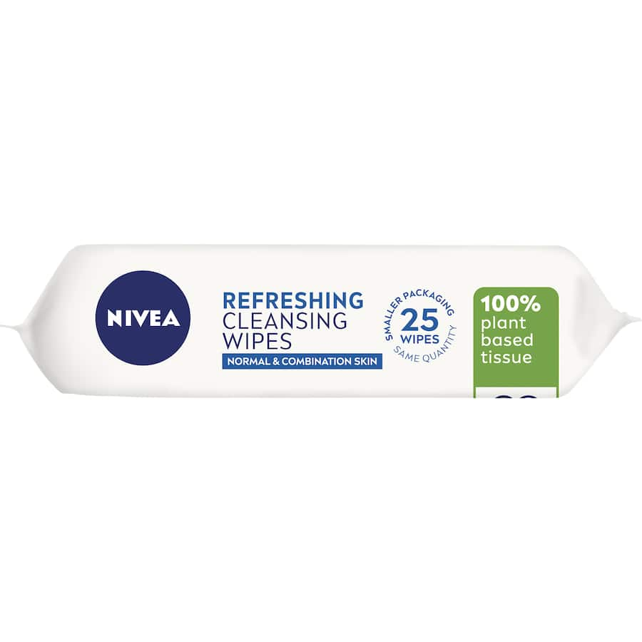 Nivea Visage Facial Wipes Cleansing: eco-friendly wipes with Lotus Flower for refreshing, thorough makeup removal on-the-go.