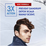 Head & Shoulders Ultra Men 2-in-1 Shampoo & Conditioner with Old Spice scent, combating dandruff and invigorating scalp.