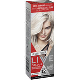 Vibrant silver toner for neutralizing yellow tones and enhancing hair color, suitable for all hair types.