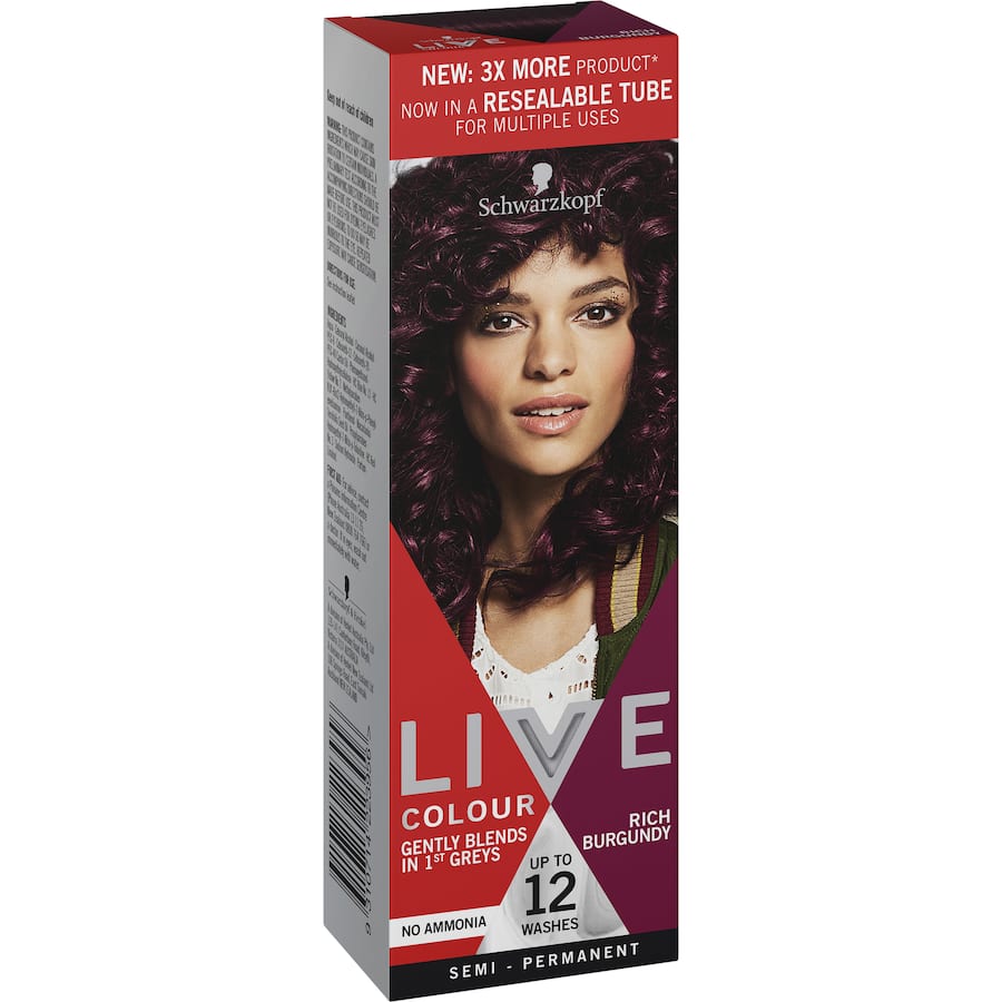 Vibrant Rich Burgundy hair dye from Schwarzkopf for bold, long-lasting color and nourished shine, perfect for all hair types.