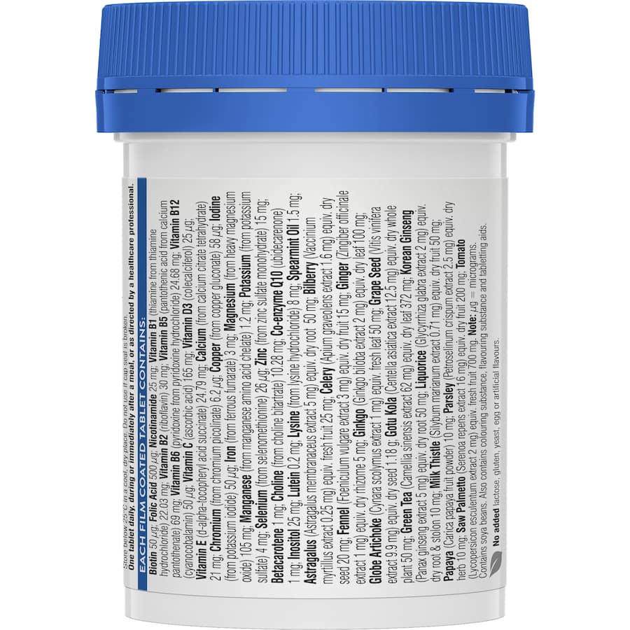 Swisse Ultivite Men Multivitamin: essential vitamins and minerals for men's health, energy, and immune support.