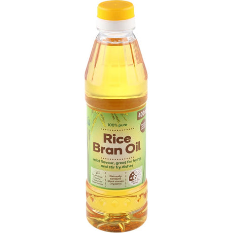 Woolworths Rice Bran Oil - a pure, mild-flavored oil perfect for high-temperature cooking and enhancing your dishes.