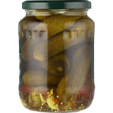 Delmaine Dill Gherkins Kosher: Crunchy gherkins infused with garlic and dill, perfect for burgers and snacks.