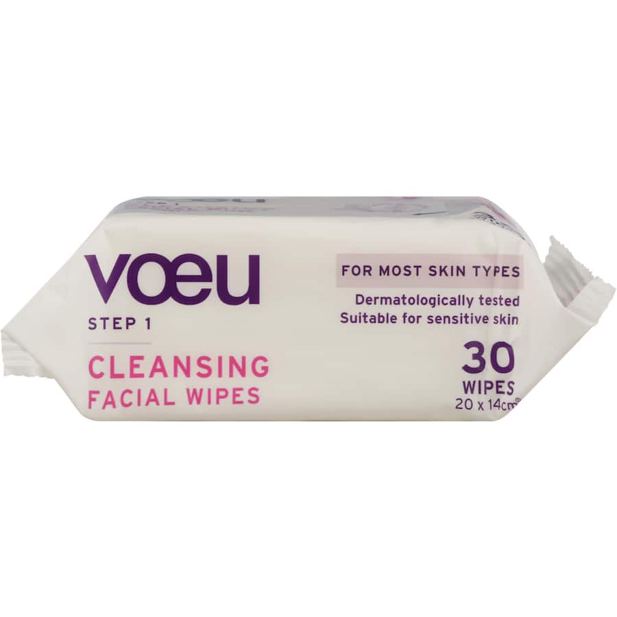 Voeu Cleansing Wipes: eco-friendly, biodegradable wipes with aloe vera for gentle cleansing and hydration on-the-go.