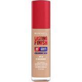 Rimmel Foundation 35hr in Rose Vanilla offers full coverage, hydration, and SPF20 for a flawless, lasting look.