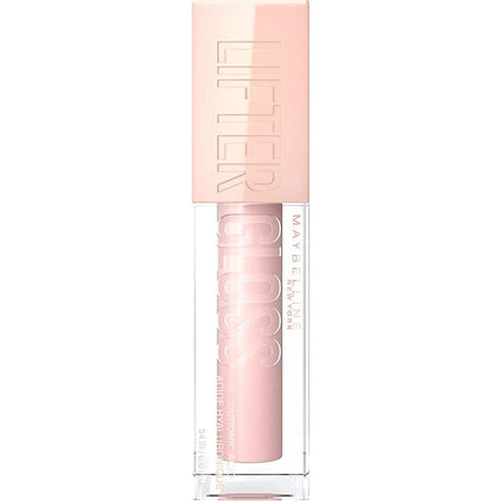 Maybelline Lifter Gloss in Ice: High-shine, hydrating lip gloss with hyaluronic acid for fuller, smoother lips.