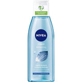 Refreshing NIVEA Toner with Lotus Flower and Vitamin E, designed for deep cleansing and moisture balance for normal/combination skin.