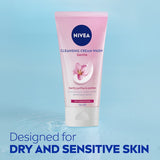 NIVEA Cleansing Cream Gentle for dry and sensitive skin, infused with Almond Oil for effective cleansing and moisture balance.