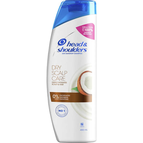 Head & Shoulders Dry Scalp Care Shampoo with coconut oil for soothing dry scalps, eliminating dandruff and preventing itch.