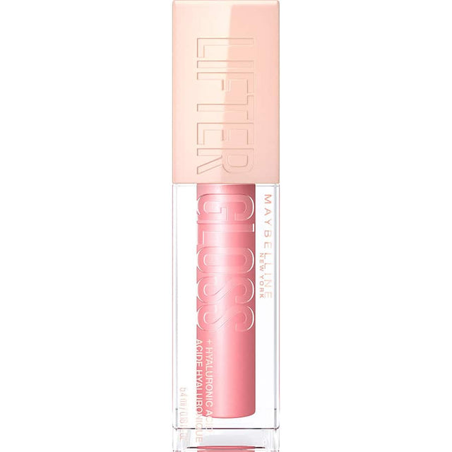 Maybelline Lifter Gloss Hydrating Lip Gloss Silk, featuring hyaluronic acid for shiny, hydrated, and fuller-looking lips.