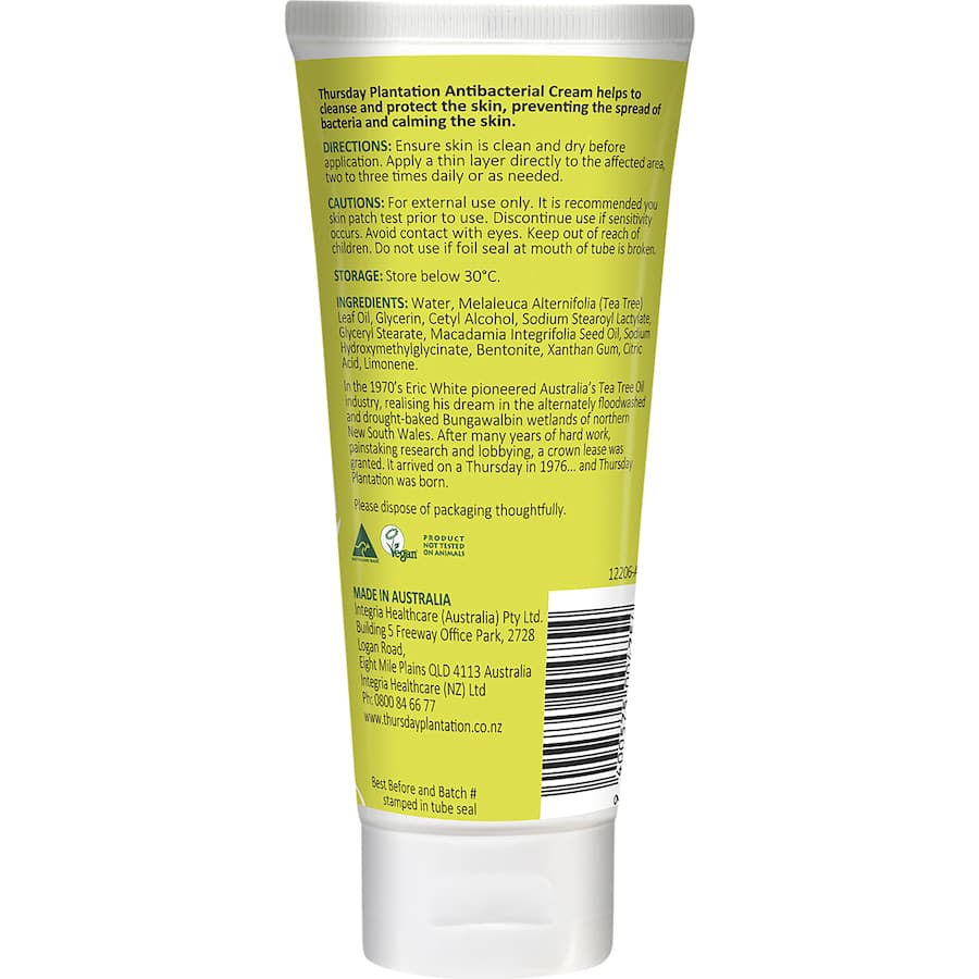 Exfoliating face scrub featuring tea tree oil, crushed leaves, and apricot powder for rejuvenated, radiant skin.
