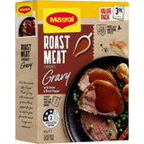 Maggi Instant Gravy Mix Roast Meat 27g packet, perfect for quick and flavorful gravies for roasts and family meals.