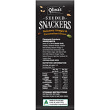 Crunchy seeded crackers featuring balsamic vinegar and onion, perfect for gourmet snacking and cheese pairings.