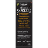 Oven-baked seeded crackers with balsamic vinegar and onion, offering a gourmet crunch and natural flavors.