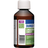 Duro-Tuss Lingering Chest syrup for ages 6+, offering immune support and soothing relief with blackberry and vanilla flavors.