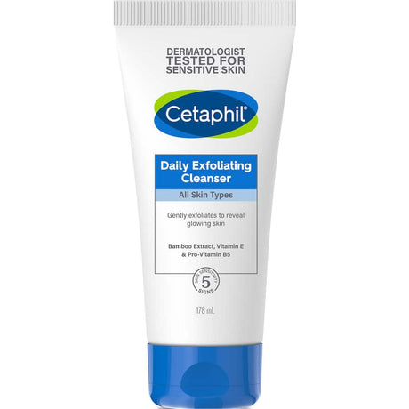 Gentle daily exfoliating cleanser for sensitive skin, effectively removes impurities and enhances natural glow.