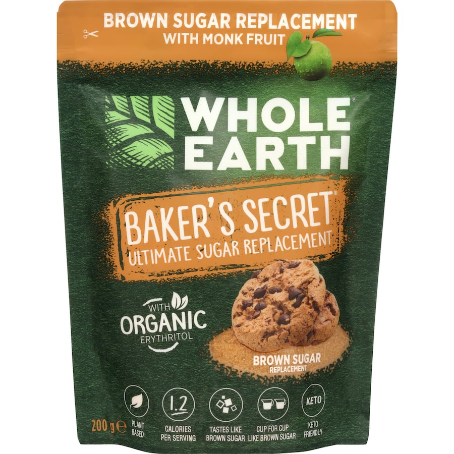 Whole Earth Brown Sugar Replacement - a natural, low-calorie sweetener for healthier baking and beverages without sugar spikes.