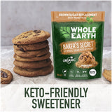 Whole Earth Brown Sugar Replacement, a low-calorie sweetener for baking and beverages, vegan, gluten-free, and sustainably sourced.