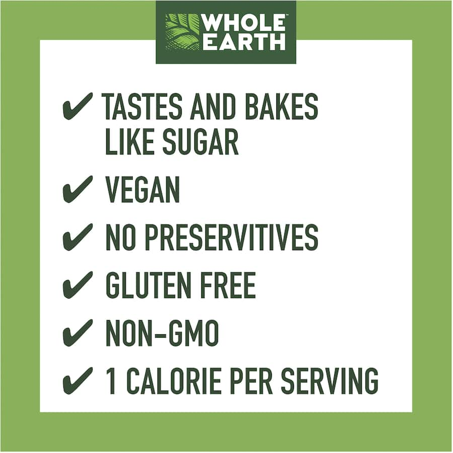 Whole Earth Raw Sugar Replacement, a low-calorie xylitol sweetener, perfect for baking and beverages without the guilt.