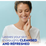 Nivea Cleansing Lotion Refreshing features Hydramine and Lotus Flower, gently removing makeup while hydrating normal skin.