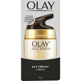 Olay Total Effects Face Cream for Normal Skin, a multi-benefit moisturizer enhancing radiance while reducing fine lines and pores.