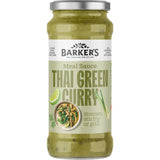 Barkers Thai Green Curry Meal Sauce features authentic herbs for quick, restaurant-quality curry at home; gluten-free and easy to use.