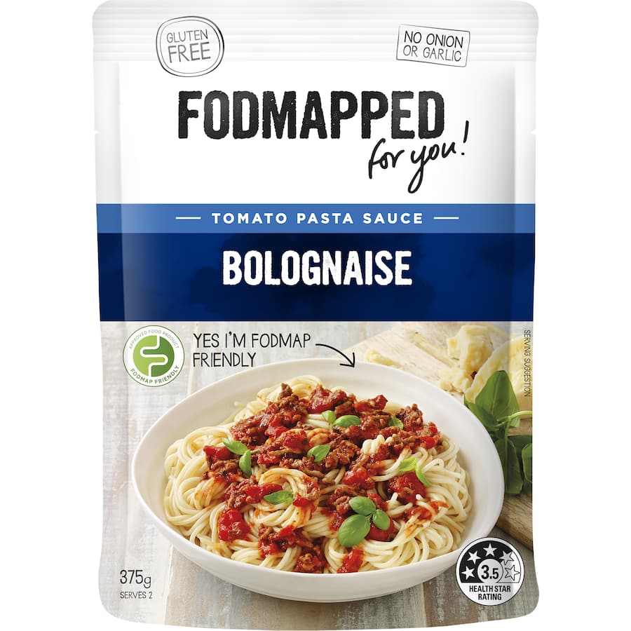Fodmapped Pasta Sauce Tomato Bolognaise Gluten Free