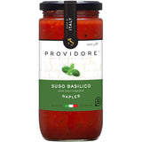 Authentic Providore Pasta Sauce Sugo Basilico, made with Italian tomatoes and fresh basil for gourmet Italian meals.