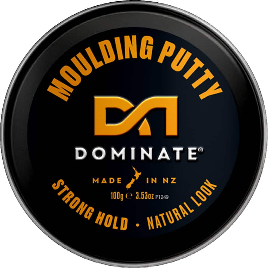 Dominate Hair Product Moulding Putty: flexible hold and aloe vera-infused formula for smooth styling and medium-shine finish.