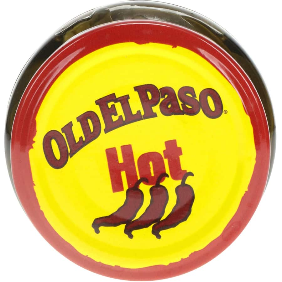 Sliced Old El Paso Mexican Jalapenos in a jar, perfect for adding bold, spicy flavor to tacos, nachos, and more.