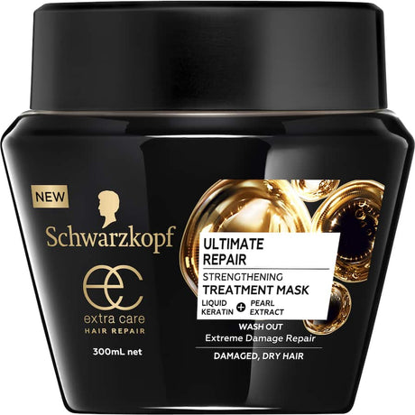 Intensive hair treatment mask with Liquid Keratin and Pearl Extract for repairing dry, damaged hair and enhancing shine.