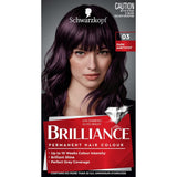 Schwarzkopf Brilliance Hair Colour 03 Dark Amethyst - vibrant deep purple shade for lasting color and healthy shine.