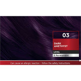 Schwarzkopf Brilliance Hair Colour 03 Dark Amethyst: vibrant deep purple formula for long-lasting color and shine, enriched with Keratin.