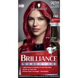 Schwarzkopf Brilliance L43 Smouldering Red hair dye in a tube, offering vibrant color, shine, and grey coverage for up to 10 weeks.