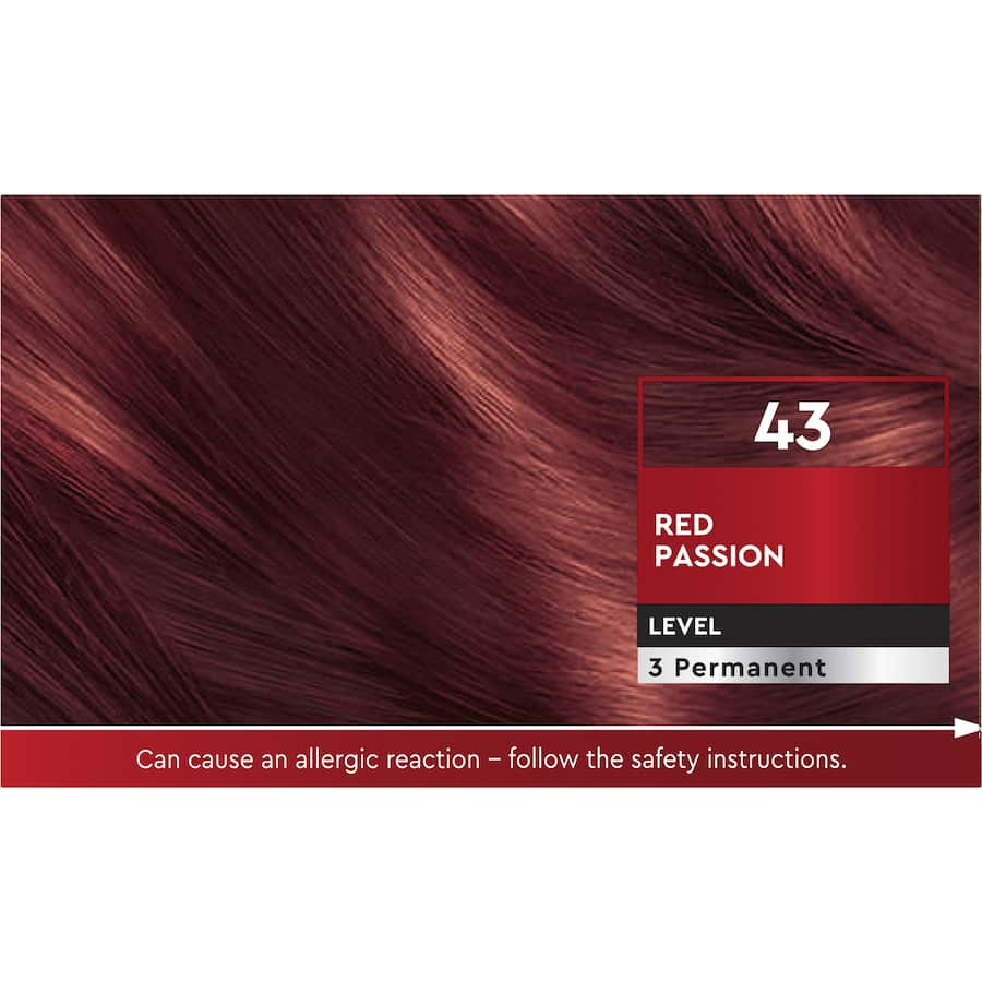 Vibrant Schwarzkopf Brilliance Hair Colour 43 Red Passion tube, perfect for lasting color and healthy shine with keratin.