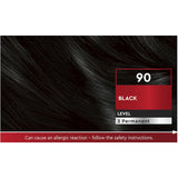 Permanent deep black hair dye with glossy shine, perfect grey coverage, and nourishing post-treatment for vibrant color.