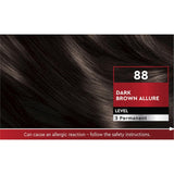 Schwarzkopf Brilliance Hair Colour 88 Dark Brown, enriching hair with vibrant color, shine, and perfect grey coverage for 10 weeks.