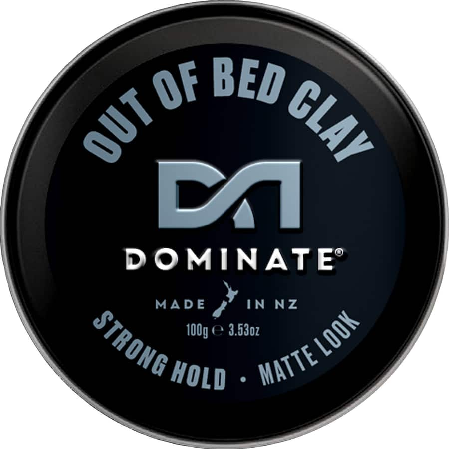 Dominate Out Of Bed Clay: Matte styling clay with sage oil for a natural, tousled look in short to medium hair.