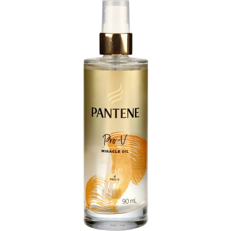 Lightweight Pantene Pro-V Miracle Leave-On Hair Oil for dry hair, infused with pro-vitamin B5 for deep hydration and shine.