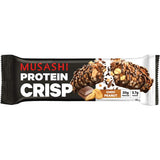 Musashi Protein Bar Crisp Choc Peanut: High-protein snack with crispy texture, milk chocolate drizzle, perfect for active lifestyles.