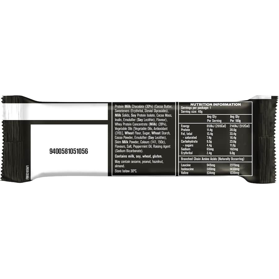 Musashi Protein Bar Choc Mint Wafer features crispy layers with chocolate-mint protein cream for a tasty, nutritious snack.