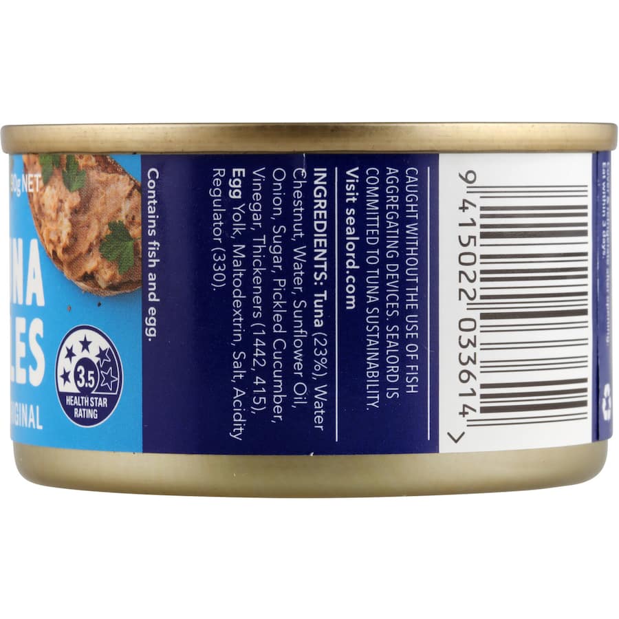 Sealord Spreadables Tuna Spread Original: flavorful tuna spread perfect for sandwiches, toast, and crackers; packed with protein.