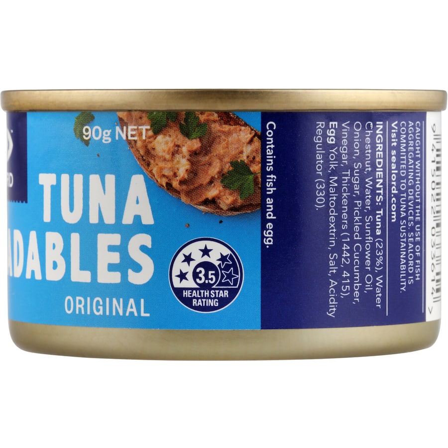Sealord Spreadables Tuna Spread Original, a creamy tuna spread perfect for sandwiches, toast, and crackers with authentic ocean flavor.
