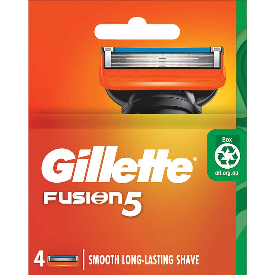 Gillette Fusion 5 Manual Razor Blades with 5 antifriction blades for a smooth, comfortable shave and a precision trimmer for styling.